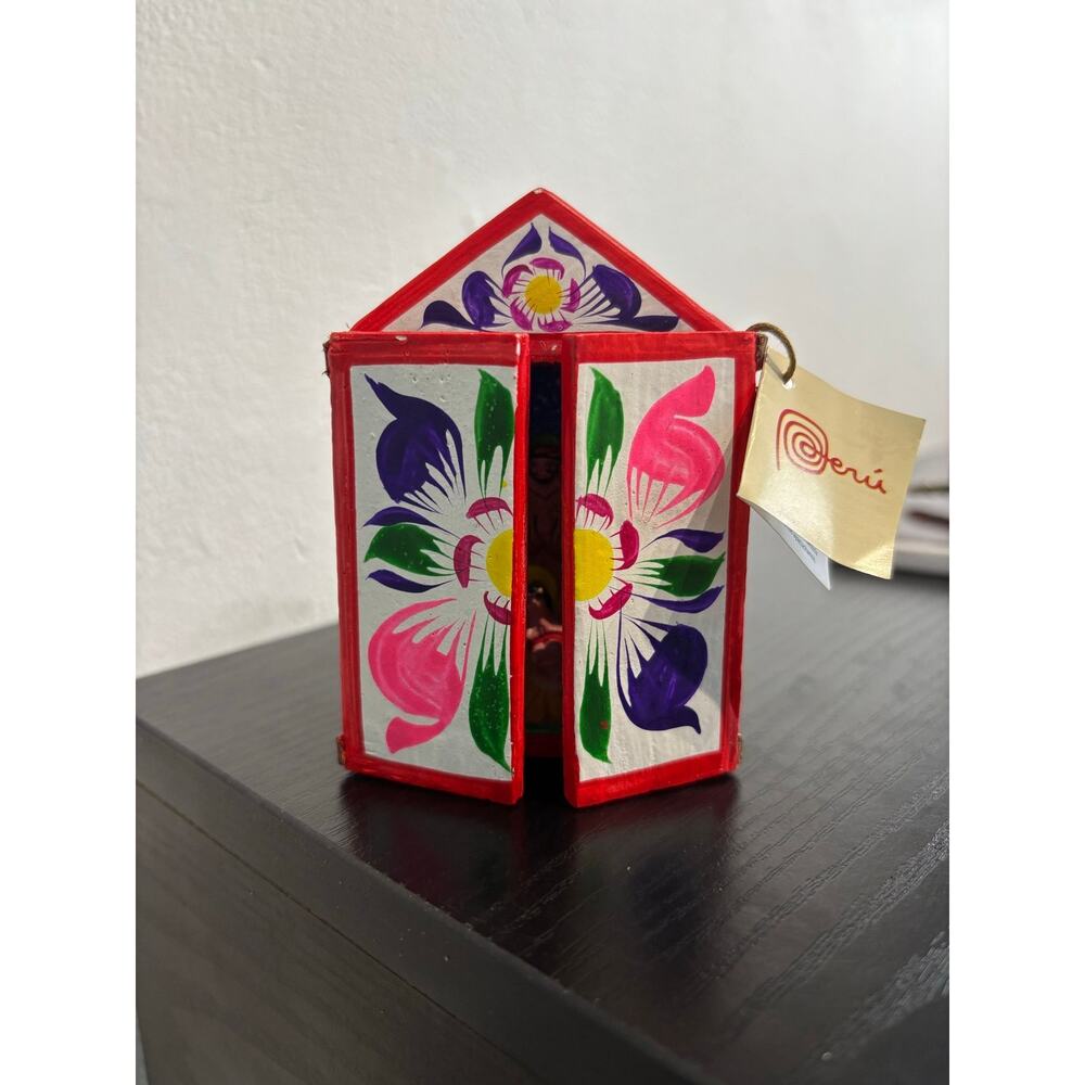 Peruvian Decorative Hand-Painted Box - Picture 2 of 2
